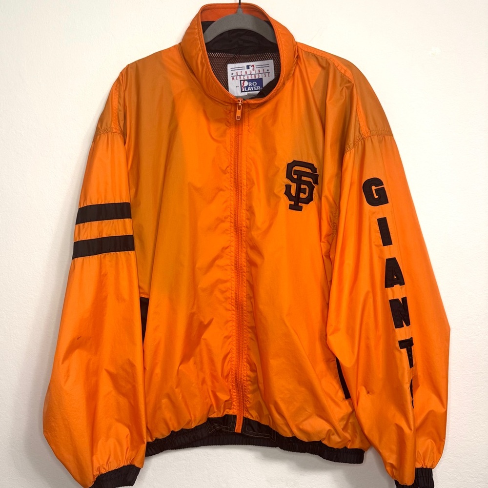 RARE Vintage Orange San Francisco Giants Pro Player 90’s Windbreaker Jacket L